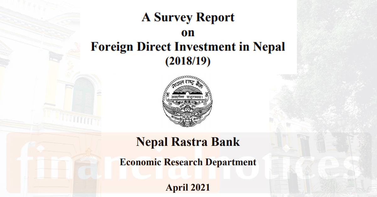 Survey Report on Foreign Direct Investment in Nepal (NRB Economic Research Department)