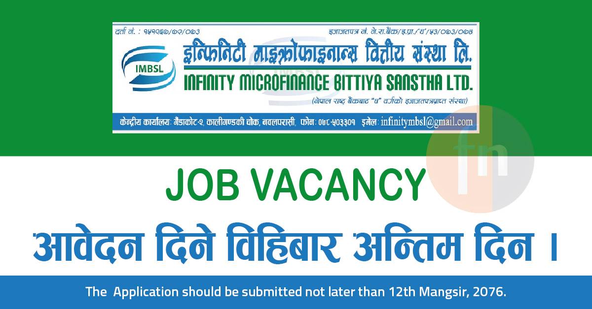 लघुवित्तमा आवेदन दिने विहिाबा अन्तिम दिन ।