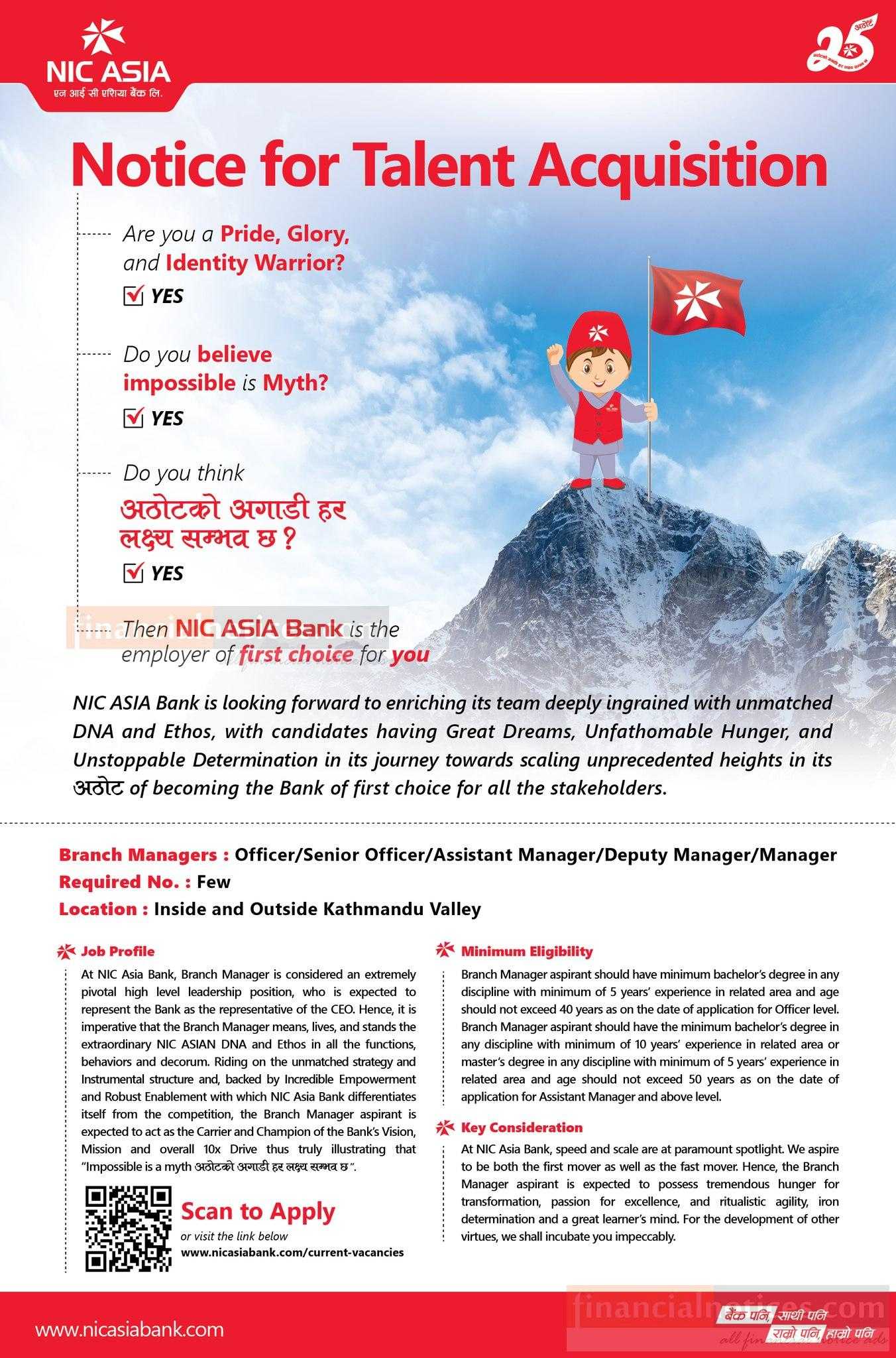 Career in NIC Asia Bank