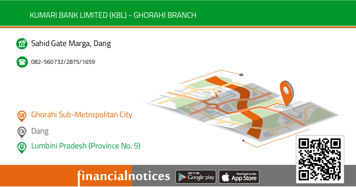 Kumari Bank Limited (KBL) - GHORAHI BRANCH | Dang - Lumbini Pradesh (Province No. 5)