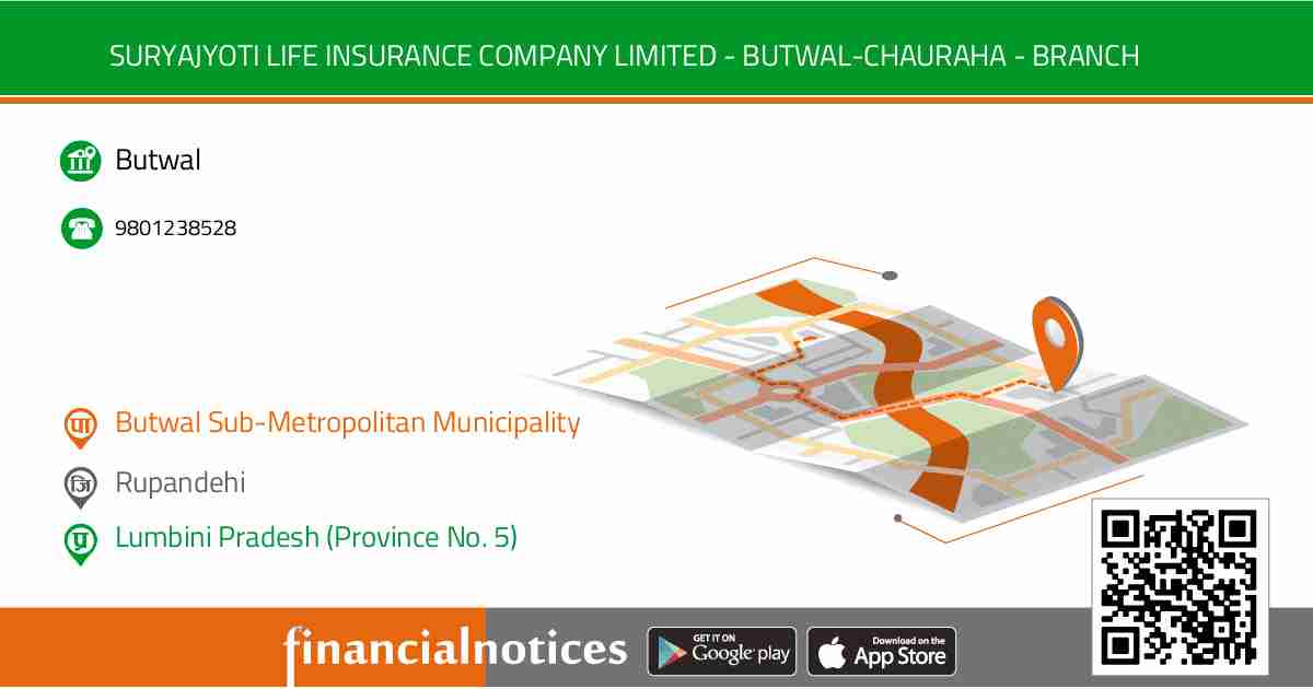 Suryajyoti life Insurance Company Limited - Butwal-Chauraha - Branch | Rupandehi - Lumbini Pradesh (Province No. 5)