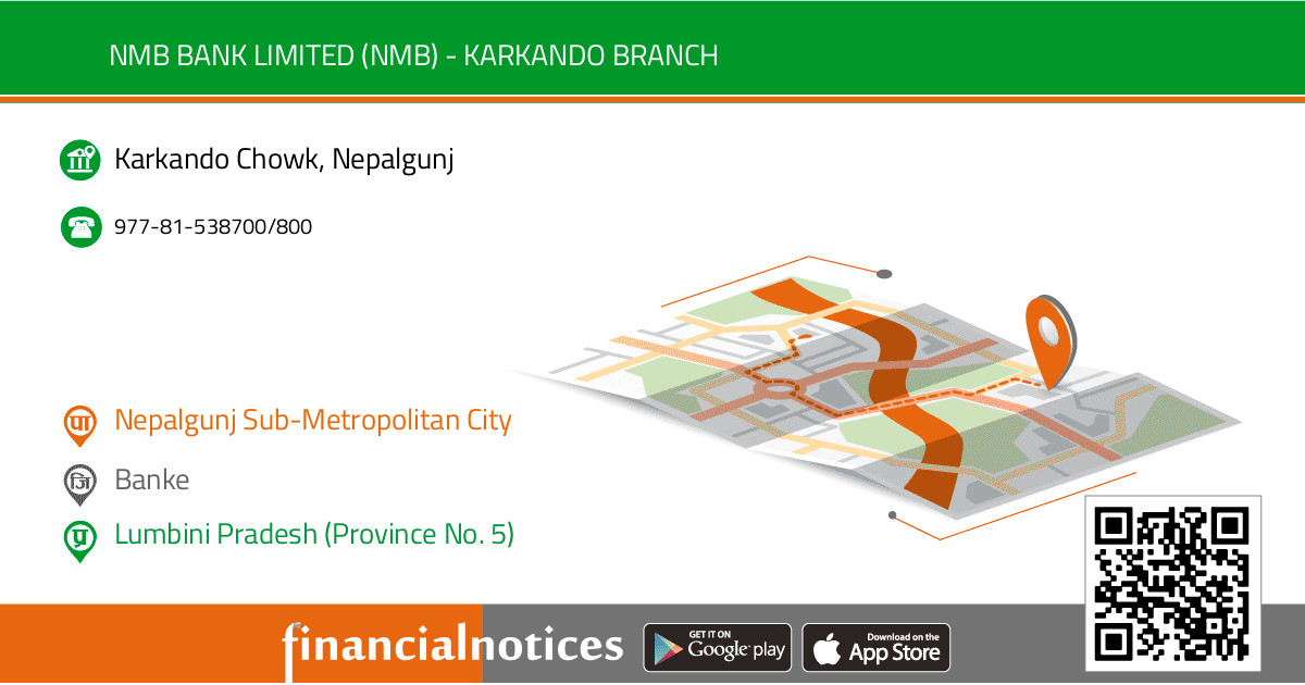 NMB Bank Limited (NMB) - Karkando Branch | Banke - Lumbini Pradesh (Province No. 5)