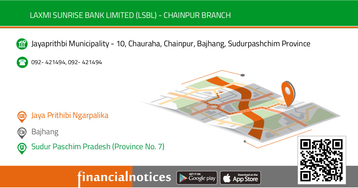 Laxmi Sunrise Bank Limited (LSBL) - Chainpur Branch | Bajhang - Sudur Paschim Pradesh (Province No. 7)