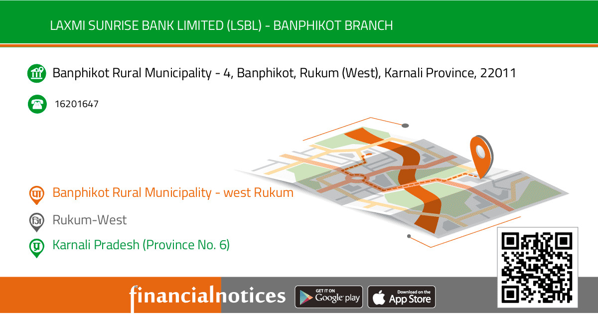 Laxmi Sunrise Bank Limited (LSBL) - Banphikot Branch | Rukum-West - Karnali Pradesh (Province No. 6)