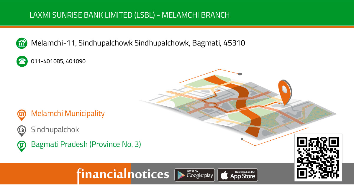 Laxmi Sunrise Bank Limited (LSBL) - Melamchi Branch | Sindhupalchok - Bagmati Pradesh (Province No. 3)