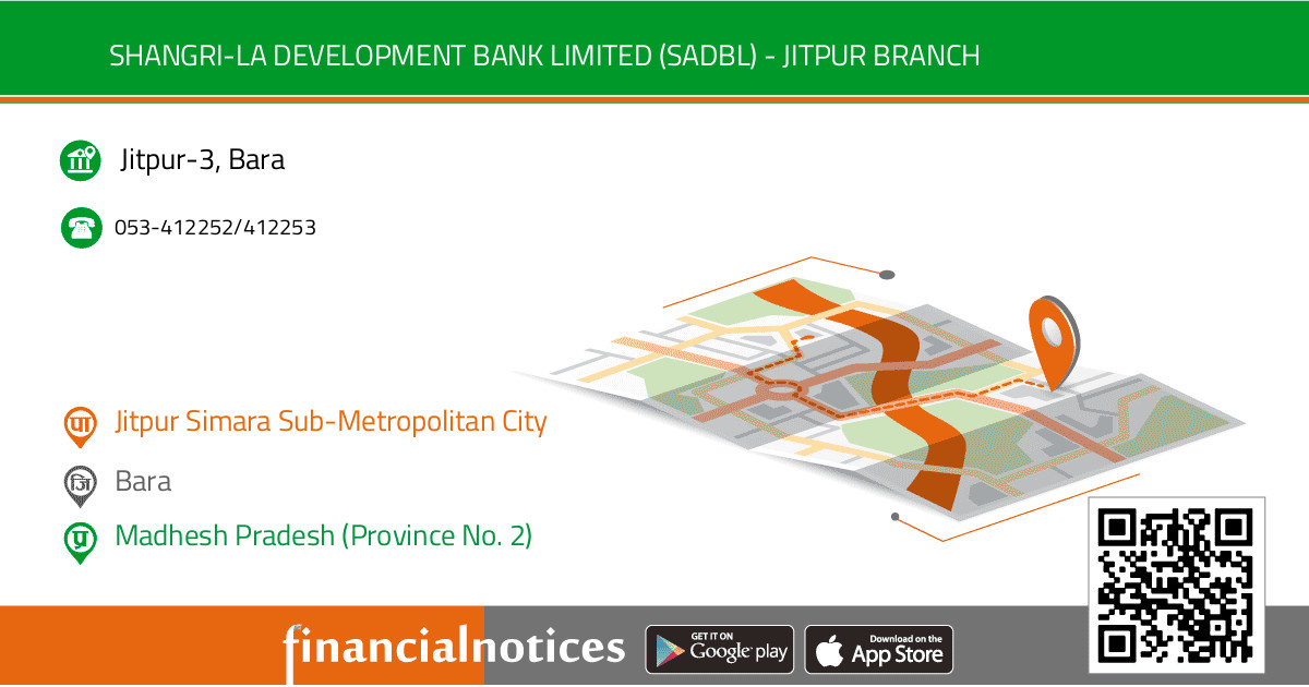 Shangri-la Development Bank Limited (SADBL) - Jitpur Branch | Bara - Madhesh Pradesh (Province No. 2)