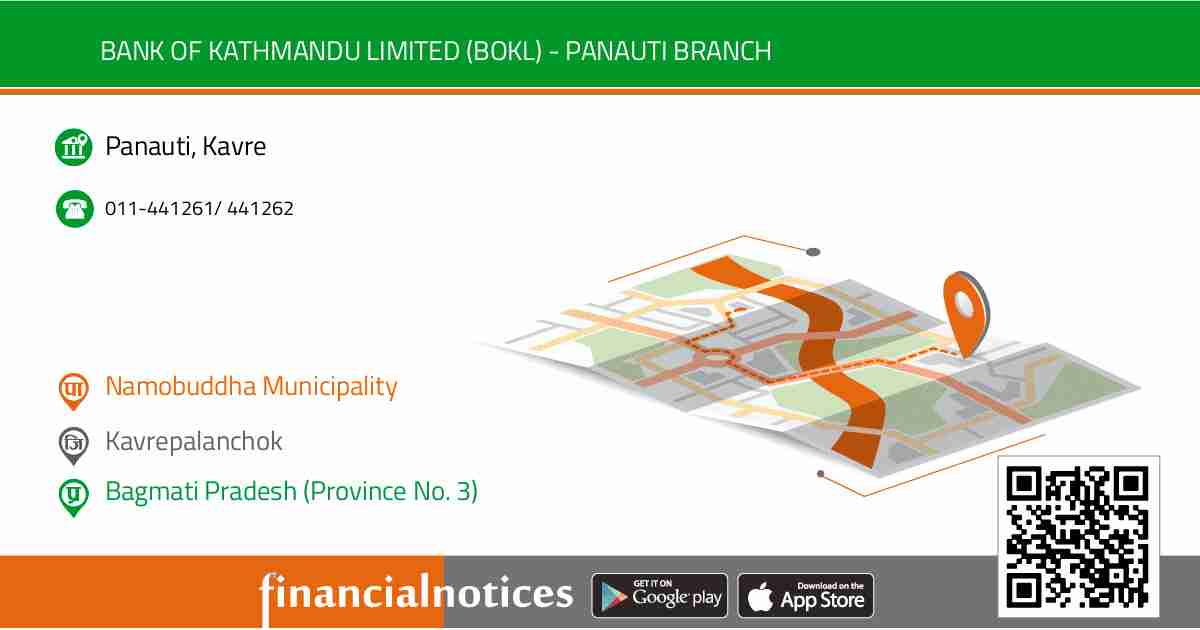 Bank of Kathmandu Limited (BOKL) - Panauti Branch	 | Kavrepalanchok - Bagmati Pradesh (Province No. 3)