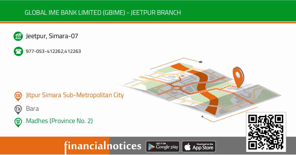 Global IME Bank Limited (GBIME) - Jeetpur Branch | Bara - Madhesh Pradesh (Province No. 2)