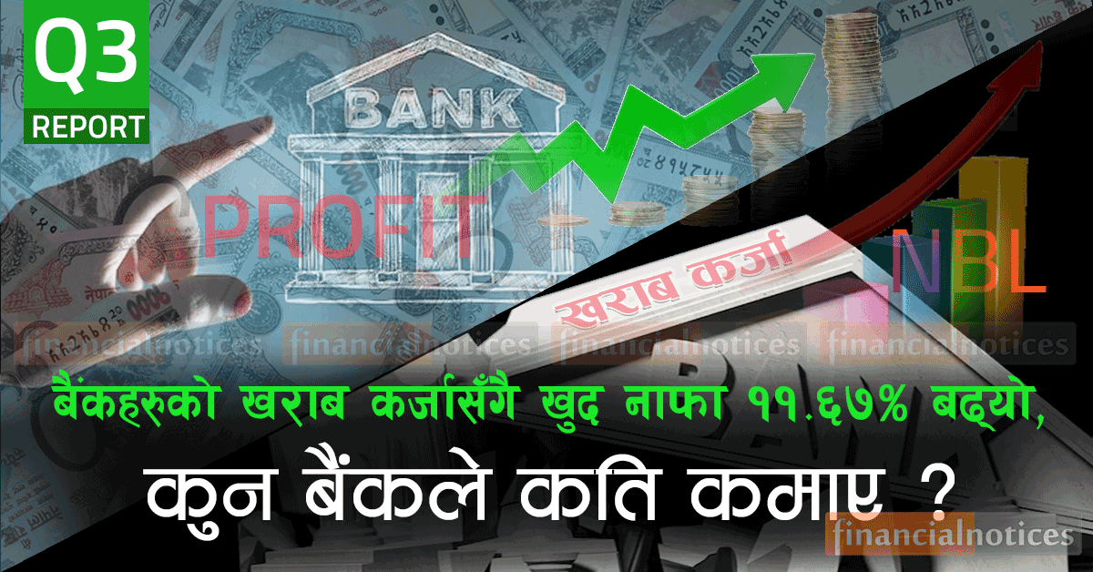 बैंकहरुको खुद नाफा ११.६७ प्रतिशत बढ्यो, कुन बैंकको नाफा, EPS साथै खराब कर्जा कति पुग्यो ?