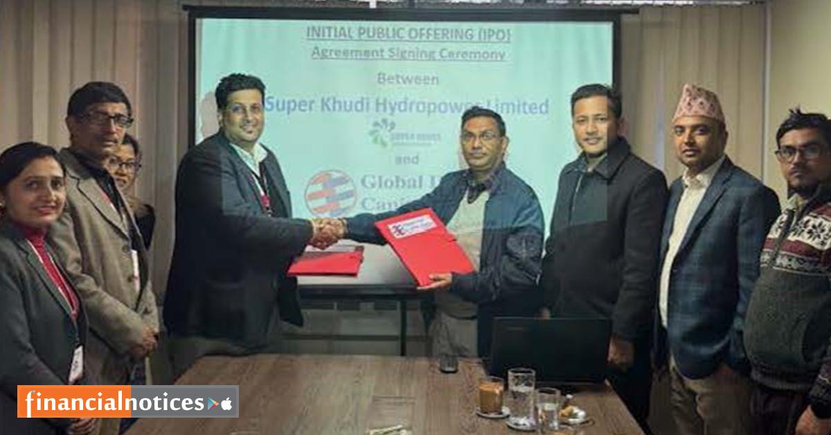 सुपर खुदी हाइड्रोपावरले आईपिओ निष्कासनको लागि ग्लोबल आइएमई क्यापिटल बिक्री प्रबन्धकमा नियुक्त