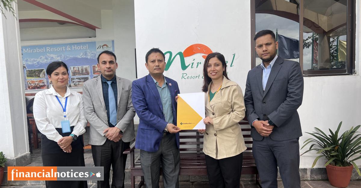 सिद्धार्थ बैंकका ग्राहकलाई मिराबेल रिसोर्टमा १५% सम्म छुटको सुविधा