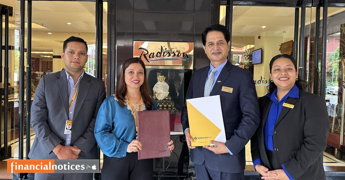 सिद्धार्थ बैंक र र्यााडिसन होटेलको सम्झौताले ग्राहकलाई २०% छुट र डिजिटल भुक्तानीको सुविधा