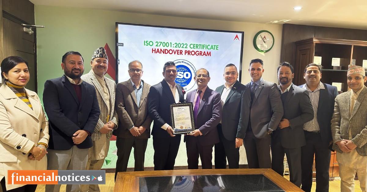 Nabil Bank Achieves ISO 27001:2022 Certification, Strengthening Information Security Framework