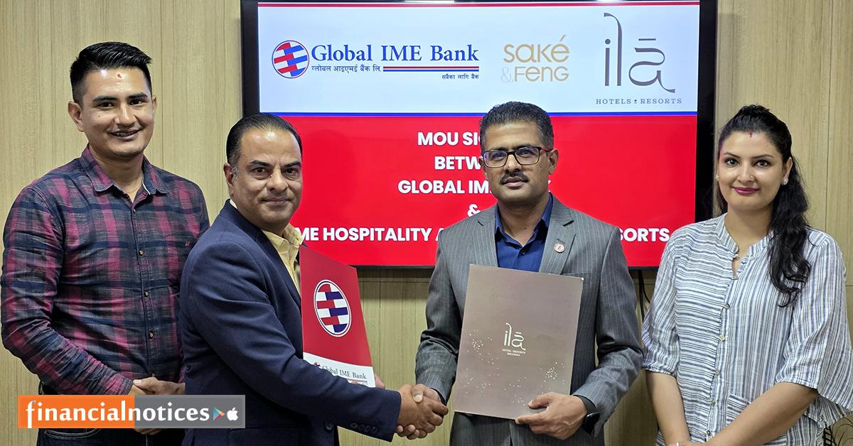 ग्लोबल आइएमई बैंकका ग्राहकलाई आइएमई हस्पिटालिटी र इला होटल एण्ड रिसोर्टका सेवाहरुमा १५ प्रतिशतसम्म छुट