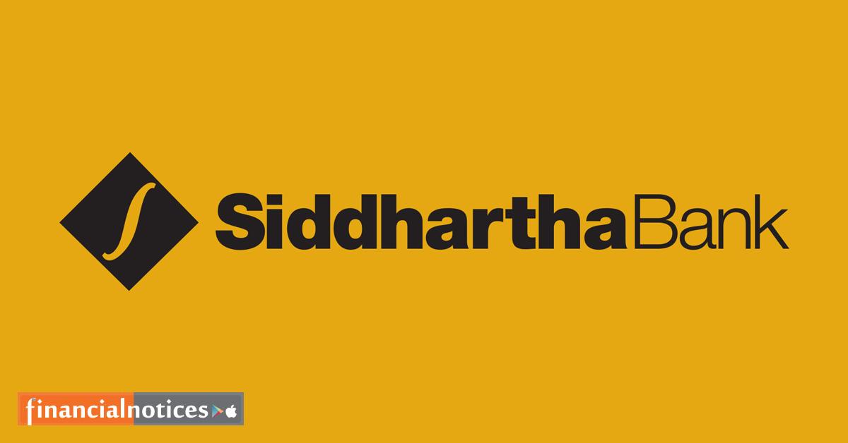 सञ्चालक समितिको निर्णय बमोजिम सिद्धार्थ बैंकबाट कुल १०.५३% लाभांश प्रस्ताव
