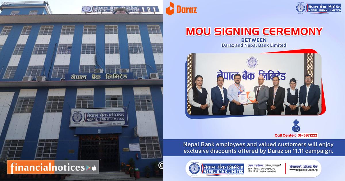 नेपाल बैंक र ई–कमर्स प्लेटफर्म अनलाईन दराजबीच भुक्तानी सेवा सम्झौता 