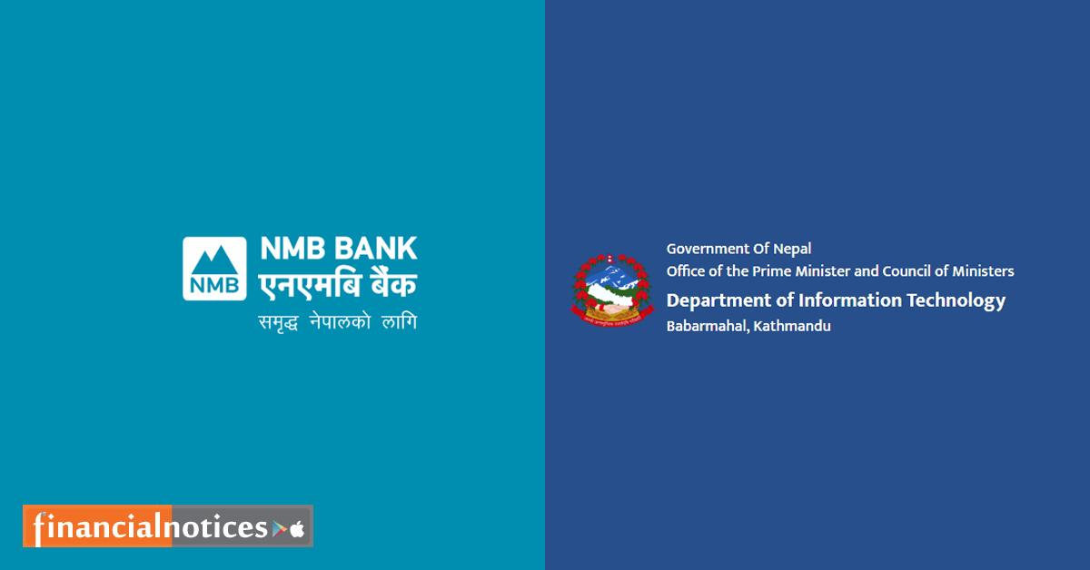 एनएमबि बैंकद्वारा नागरिक एप इन्टीग्रेसनका लागि सूचना प्रविधि विभागसँग सहकार्य