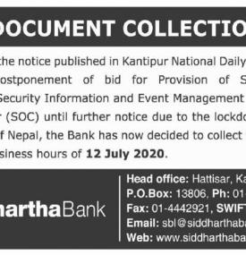 RFP Bid Cocument Collection Notice