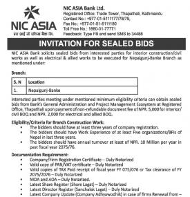 Invitation for Sealed Bids