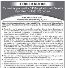 Tender Notice