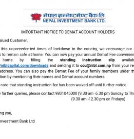 Important Notice to DEMAT Account Holders