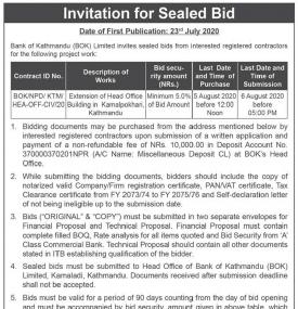 Invitation for Sealed Bids