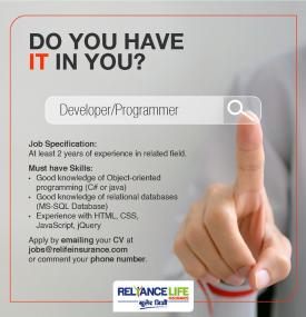 Hiring IT Officer (Developer/Programmer)