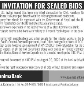 Invitation for Sealed Bids
