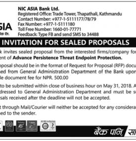 Invitation for sealed proposal 