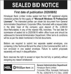 Sealed Bid Notice