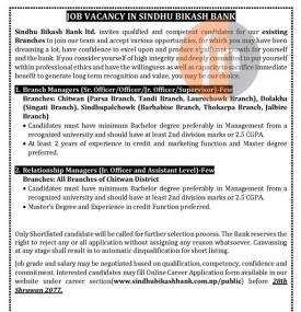 Banking Career Opportunity