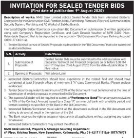 Invitation for Sealed Tender