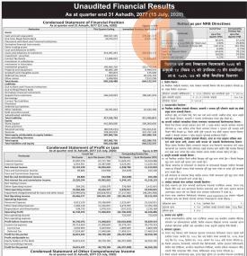 Unaudited Financial Result (Quarterly)