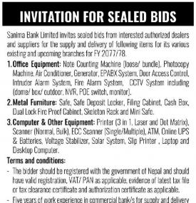 Invitation for Sealed Bids