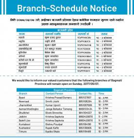 Branch Opening Notice (Bagmati Province)