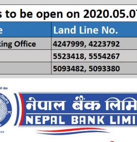 NBL Branch Opening Notice (Kathmandu Valley)