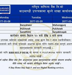 RBB Branch Opening Notice (Kathmandu Valley)