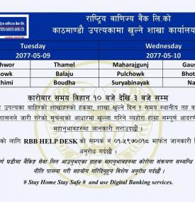 RBB Branch Opening Notice (Kathmandu Valley)