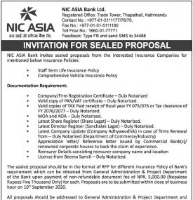 Invitation for Sealed Proposal