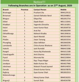 Branch Opening Notice 