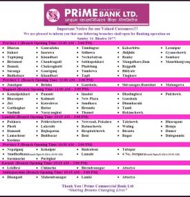 Prime Branch Opening Notice