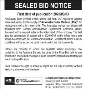Sealed Bid Notice