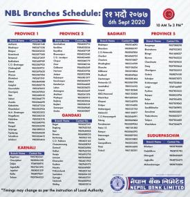 NBL Branch Opening Hours 