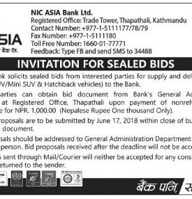 Invitation for sealed bids