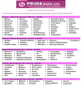 Banking Hours Notice 
