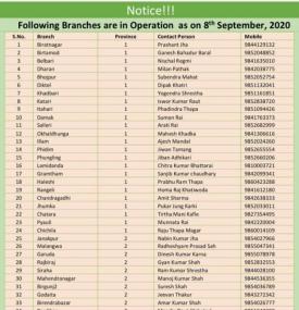 Branch Opening Hours 