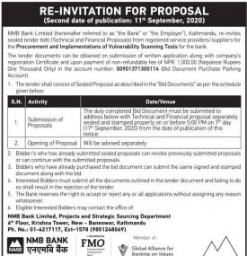 Re Invitation For Proposal
