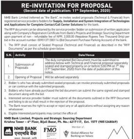 Re Invitation For Proposal
