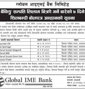 शिलबन्धी बोलपत्र आव्हानको सूचना
