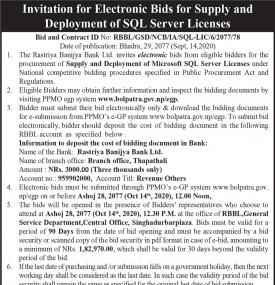 Invitation for Electronic Bids